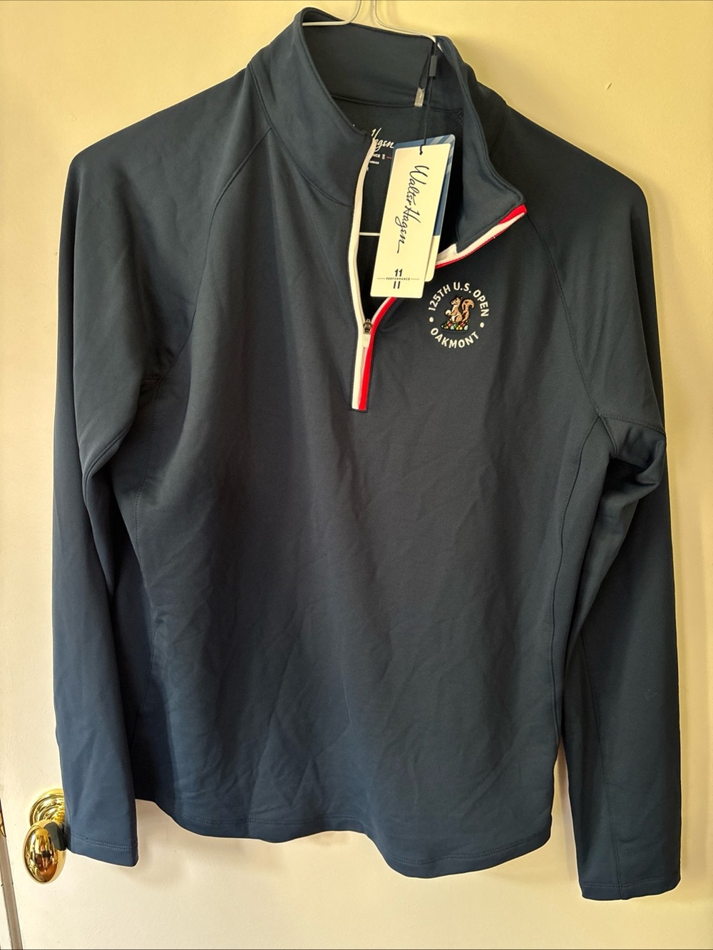 Walter Hagen Navy 1/4 Zip Pullover with US Open Oakmont Logo